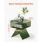 Acrylic Nightstand Side Table Green Clear Bedside Table with Shelf